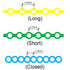 10 Pcs Dental Orthodontic Elastic Chain Power Chains for Brace, 15ft/Roll, Long, Multi-colors