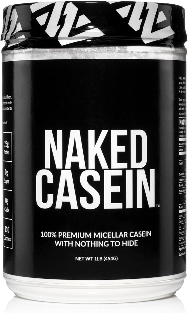 Naked Casein, 1Lb Micellar Casein Protein, Bulk, GMO-Free, Gluten Free, 15 Servings