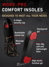 2 Pairs of Work Pro Comfort Insoles for Foot Pain Relief, Cushioning and Shock Absorption, Non-Slip Anti Fatigue