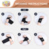 INDEEMAX 2 Pack Copper Wrist Brace Support for Carpal Tunnel, Pain Relief, Adjustable Compression Wraps, Black
