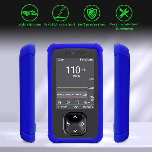 YOUSHARES Silicone Case for Dexcom G7 Receiver, Anti Slip Soft Protective Cover for G7 Device