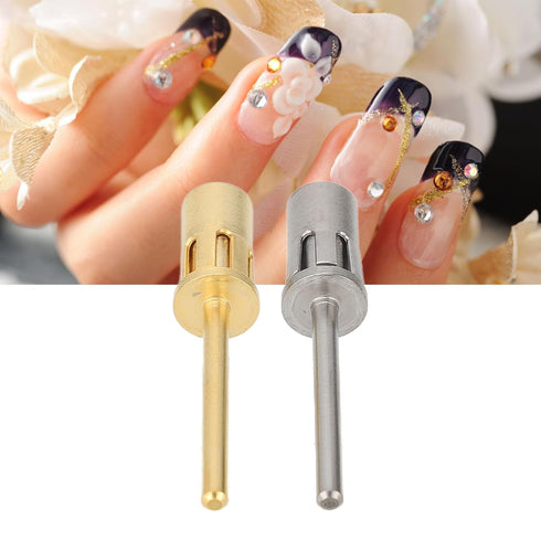 Nail Drill Bit, 2pcs Mandrel for Sanding Bands, Tungsten Steel Manicure Tool for Electric Nail Grinding