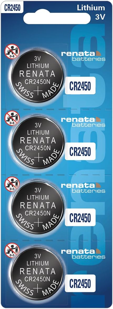 Renata Batteries CR2450N 3 Volt Lithium Coin Battery (4 Pack)