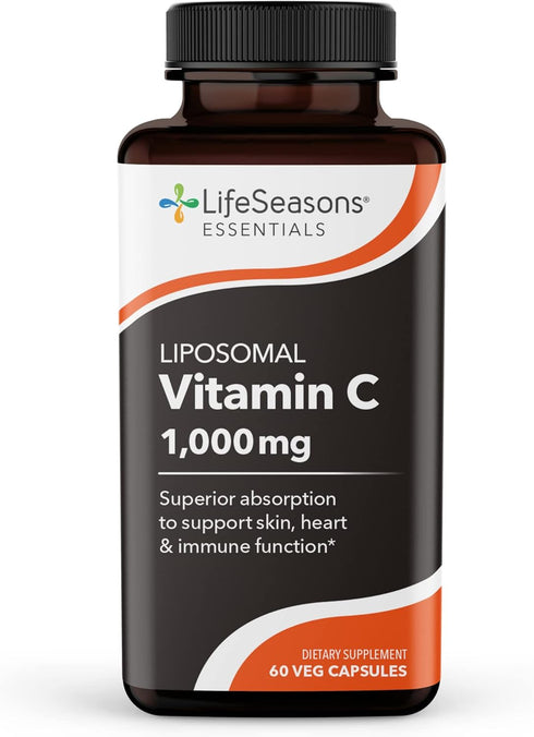 LifeSeasons Essentials Liposomal Vitamin C Supplement | Supports Skin, Heart & Boosts Immunity, Enhances Collagen