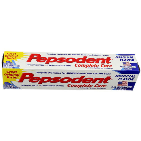 Pepsodent 5.5 oz, Pack 6 Complete Care Anticavity Fluoride Toothpaste Original Flavor