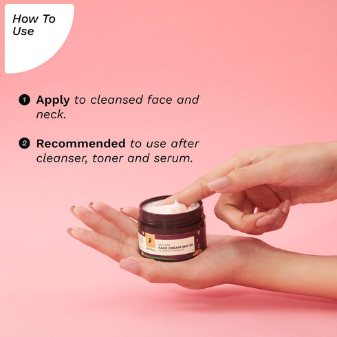 Pilgrim Red Vine Face Cream SPF 30, Anti Aging Facial Moisturizer Sunscreen, Infused with Vitamin C & Rosehip Oil, 1.76