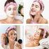 Spa Headbands for Washing Face, Makeup Skincare Wristband Set, Soft Terry Towel Cloth Hairband for Women (Pink).