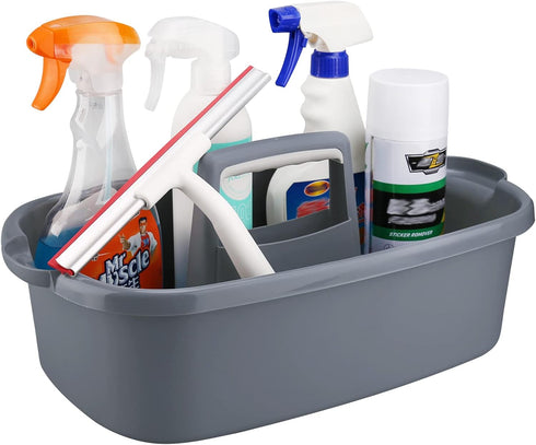 Cleaning Supplies Caddy, Household Tools Organizer with Handle, Large Plastic Bucket, Portable