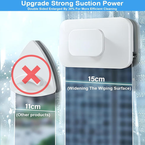 SEILETOO 2025 Set, New Magnetic Windshield Cleaner Tool Car Window Cleaner Magnetic Tool, Double-Sided Window Cleaner