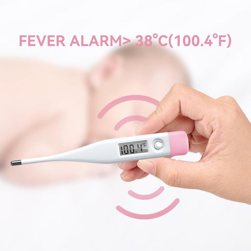 Digital Oral Thermometer for Adults and Children with LCD Display, Fever Alarm, Fast Reading for Oral, Rectal, Underarm