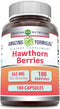 Amazing Formulas Hawthorn Berries Supplement, 565 Mg, 180 Capsules, Non-GMO, Gluten-Free, Made in USA