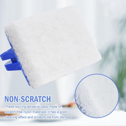 YoleShy Shower Scrubber Non-Scratch Bathtub Scrubber Heavy Duty Scrub Pad with Handle for Bathroom Tile Bathtubs Shower