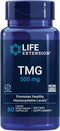Life Extension TMG 500 mg – 60 Liquid Vegetarian Capsules, Trimethylglycine Supplement, Gluten-free, Non-GMO, Vegetarian
