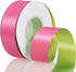 YASEO Double-sided Two-tone Ribbon 1 Inch x 20 Yards Hot Pink and Lime Green for Gift Wrapping, Party Decor, Holidays