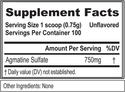 Evlution Agmatine Sulfate Nitric Oxide Powder - High Strength Supplement for Muscle Growth & Recovery