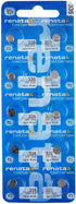 Renata 335 SR512SW Batteries, 1.55V Silver Oxide 335 Watch Battery (10 Count)