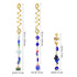 Holibanna 3pcs Hair Braid Rings, Blue Evil Eye Hair Jewelry Dreadlock Long Gold Metal Spiral Coil Beads