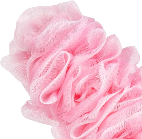 Lufa Back Scrubber for Shower, Anti-Slip Long Handle Bath Sponge, Soft Nylon Mesh Body Brush for Women & Men