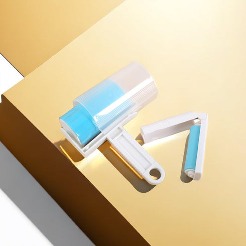 Reusable Sticky Picker Set - Cleaner Lint Roller Pet Hair Remover Brush, Blue