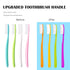 EasyHonor Giant Head Toothbrush - Hard & Firm Bristles BPA Free, 4 Pack White Hard Bristles