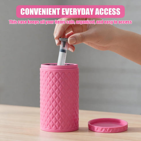 Loxuferv 4-Pen GLP-1 Fridge Storage Case Compatible with Zepbound or Mounjaro Injector Pen, Discreet Medication