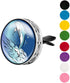 Wild Essentials Dolphin Essential Oil Car Vent Diffuser, Stainless Steel Locket Pendant with 8 Color Refill Pads