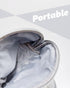 Small Makeup Bag, Cosmetic Bags for Women, Silver Leather Makeup Pouch