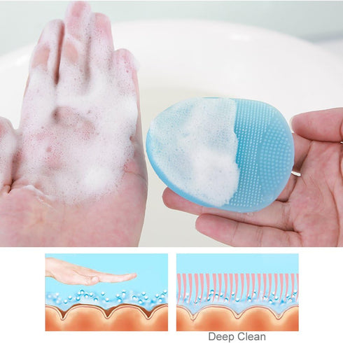 INNERNEED Super Soft Silicone Face Cleanser and Massager Brush, Manual Facial Cleansing Scrubber, Pack of 4