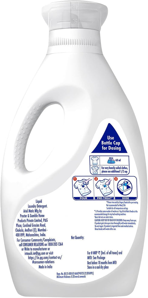 Ariel Matic Liquid Detergent, Top Load, 1 Litre
