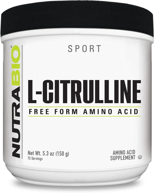 NutraBio L-Citrulline Free Form Amino Acid, 5.3 oz (150 g)