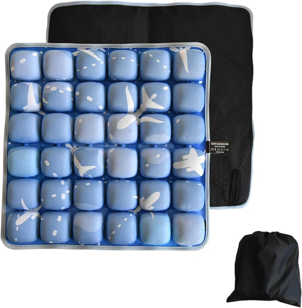 Zorelitevita 3D Air Cell Inflatable Pressure Relief Seat Cushion, Portable Self-Inflating Pad with