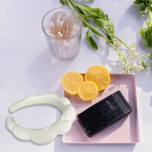 2 Pack Sponge Spa Makeup Headband - Puffy Skincare Headband for Women for Face Washing and Makeup Removal