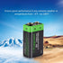 9V Lithium Battery - 9 Volt Lithium Battery 1200mAh for Smoke Detector, Fire Alarm, 4 Pack