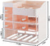 Makeup Storage Organizer,Large Capacity Countertop Organizer for Vanity,Stackable Clear 6 Drawers for Storing Brushes, Lipsticks, and Skincare Essentials,Pink by SuoXing