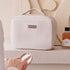 Portable Large Capacity Cosmetic Bag for Skincare Products & Makeup Brush Storage, Double Layer (White)