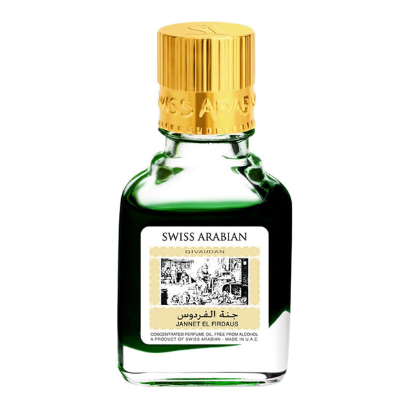 Swiss Arabian Jannet EL Firdaus Red - Long Lasting Unisex Perfume Oil from Dubai, Blend of Basil, Bergamot, Jasmine,