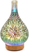 SMGZC 3D Firework Glass Essential Oil Aroma Diffuser Ultrasonic Aromatherapy Humidifier Aromatherapy Lamp-