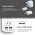 Upgraded 2000W 220V to 110V Voltage Converter, Step Down for Hair Dryer, Straightener, Curling Iron, with 2-Port USB