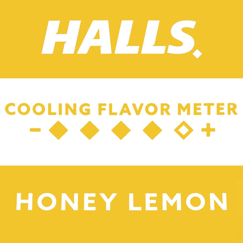 HALLS Relief Honey Lemon Cough Drops, 14 Drops