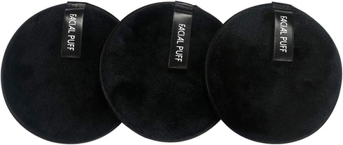 Vtrem 3 PCs Makeup Remover Pads - Reusable Soft Facial Cleaning Puffs Towels, Washable Make Up Removing Cloth
