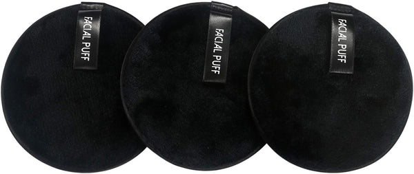 Vtrem 3 PCs Makeup Remover Pads - Reusable Soft Facial Cleaning Puffs Towels, Washable Make Up Removing Cloth