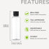 LISAPACK 3.4 oz Travel Bottles for Toiletries, TSA Approved Plastic Containers for Shampoo Conditioner, Leak Proof Mini