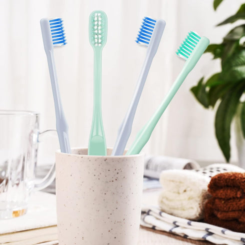 Y-Kelin 4 Pcs U-Shaped Orthodontic Toothbrush, Soft Bristle with 4 Toothbrush Head Covers for Effective Cleaning Teeth