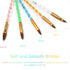 Nail Art Clean Up Brushes, 5 Pcs Painting Brushes for Nails with Flat/Oval/Fine Angled Gel Nail Brushes for Cleaning