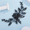 Kercisbeauty Statement Black Rhinestones Beads Big Hair Comb, Vintage Handmade Hair Accessories for Women