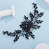 Kercisbeauty Statement Black Rhinestones Beads Big Hair Comb, Vintage Handmade Hair Accessories for Women