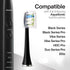 AquaSonic Proflex Replacement Brush Heads | 8 Pack Black for Whiter Teeth & Gum Care | Compatible with AquaSonic Handles