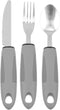 3Pcs Adaptive Utensils Set for Elderly: Weighted & Handicapped, Easy Grip Stainless Steel