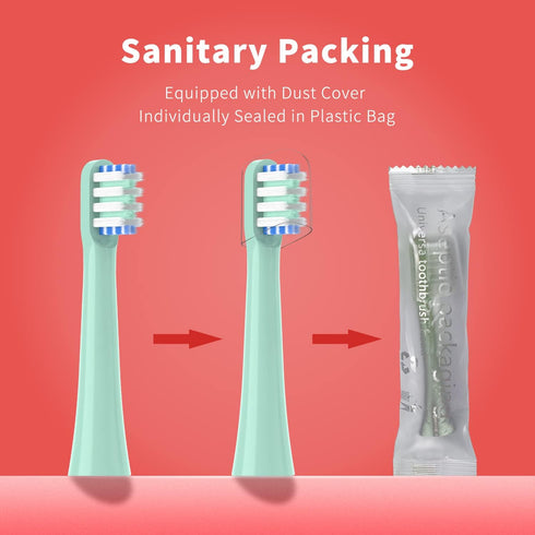 Replacement Toothbrush Heads, Green 6 Pack Compatible with Colgate Hum Connected Smart Battery Toothbrush