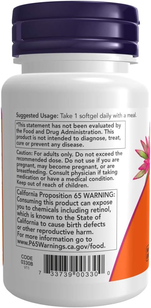 Now Foods Vitamin A 10,000 IU, 100 Softgels